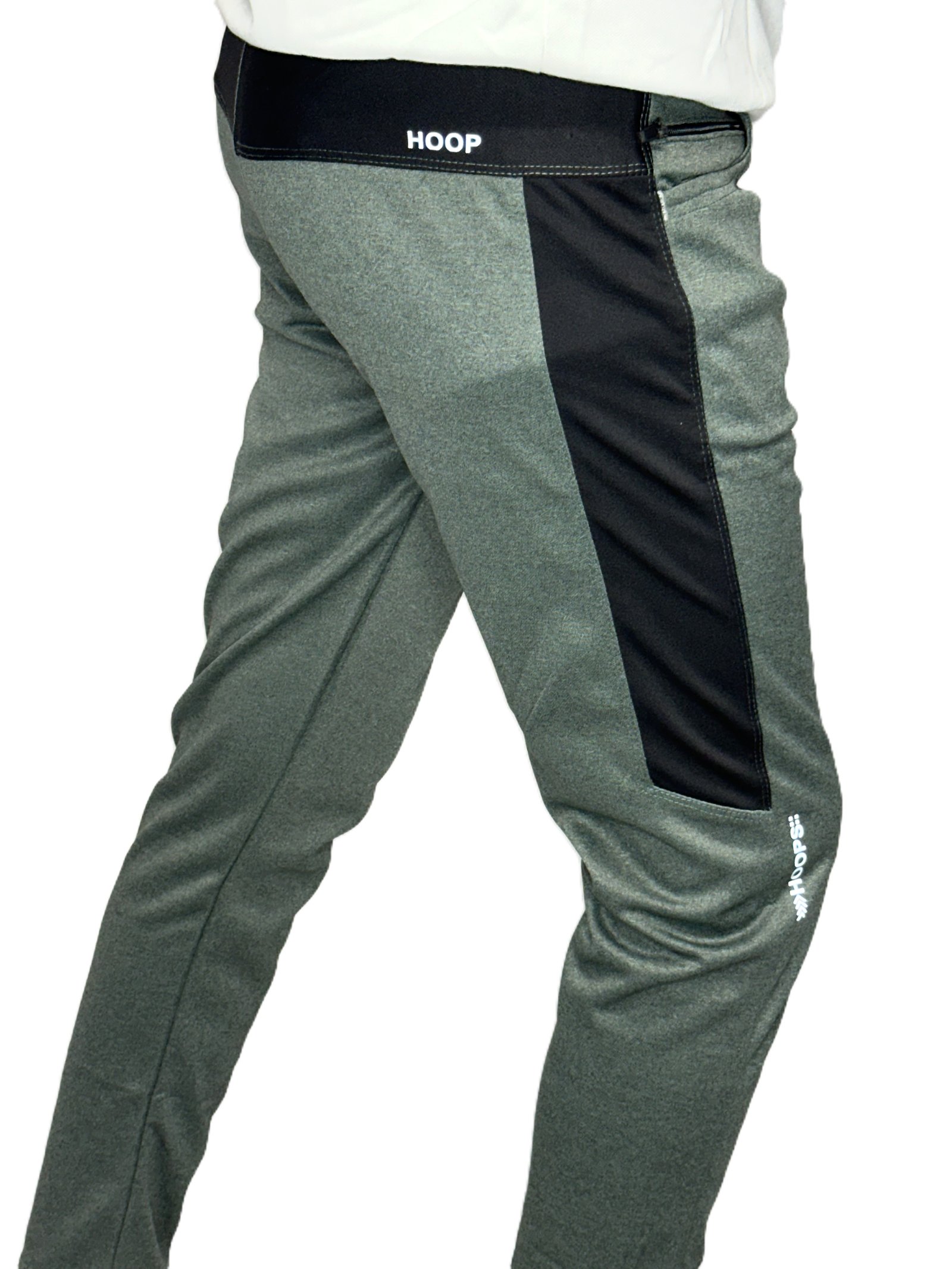 Grey slim-fit track pants